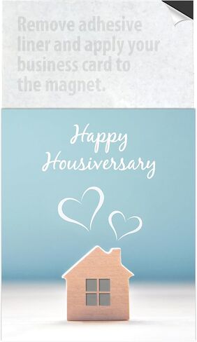 Business Card Magnet Notepads and Designer Envelopes, Peel and Stick Your Business Card, Year Round Magnetic Marketing Supply (Happy Housiversary Notepad) in Saudi Arabia