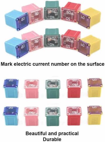 10 قطع من مجموعة الصمامات JCASE Fuse 30 أمبير للسيارات ذات المظهر المنخفض لسيارات Ford وChevy/GM وNissan وToyota Pickup Trucks والسيارات وسيارات الدفع الرباعي in Saudi Arabia