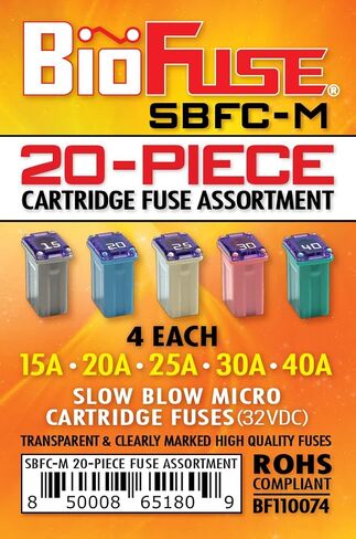 SBFC-M خرطوشة صغيرة بطيئة النفخ مكونة من 20 قطعة من الصمامات 15A 20A 25A 30A 40A (MCASE، FMM نوع الصمامات) in Kuwait