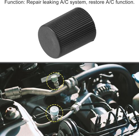 X AUTOHAUX 1 قطعة معرف 0.56 بوصة أغطية صمامات مكيف هواء السيارات غطاء صمام الهواء مجموعة غطاء سدادة الغبار لنظام تكييف الهواء للسيارة إصلاح تكييف الهواء ABS بلاستيك أسود in Saudi Arabia