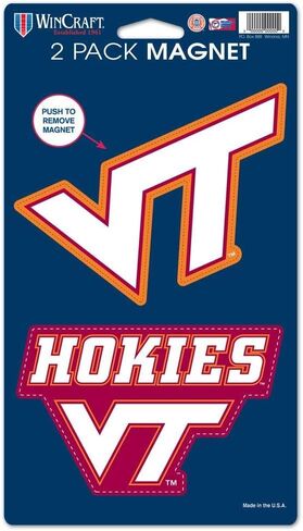 مغناطيس Wincraft NCAA Virginia Tech WCR29073014 (عبوتان)، 5 بوصة × 9 بوصة in Saudi Arabia