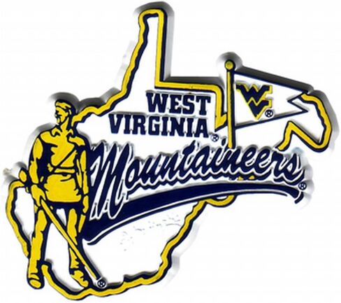 NCAA West Virginia Mountaineers 2D Mascot Map Magnet in Saudi Arabia