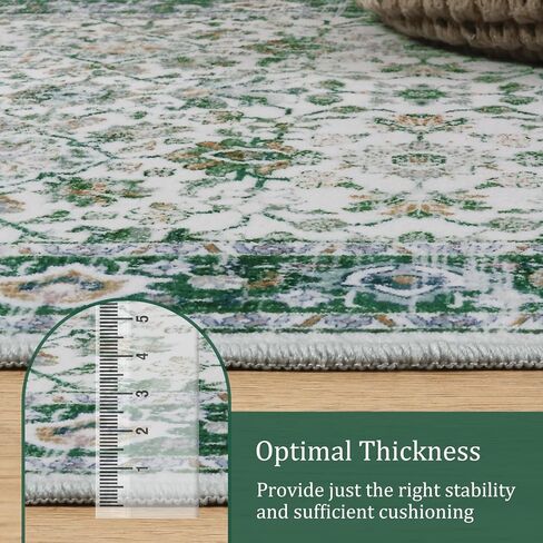 Morebes Vintage Washable Bathroom Runner,Floral Rug Runners for Hallways 6 Feet Non Slip, Distressed Brick Red Runner Rug for Bedrooms, Throw Carpet Runner for Kitchen Entry Entrance in Saudi Arabia