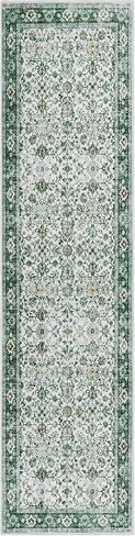 Morebes Vintage Washable Bathroom Runner,Floral Rug Runners for Hallways 6 Feet Non Slip, Distressed Brick Red Runner Rug for Bedrooms, Throw Carpet Runner for Kitchen Entry Entrance in Saudi Arabia