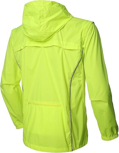 Men's High Visibility Cycling Jacket Convertible UPF50+ Windproof Lightweight Windbreaker in Saudi Arabia
