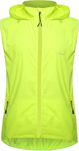 Men's High Visibility Cycling Jacket Convertible UPF50+ Windproof Lightweight Windbreaker in Saudi Arabia