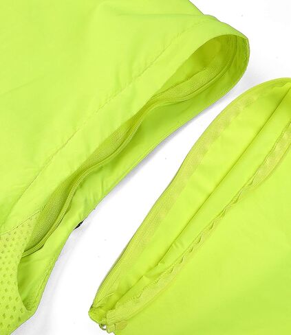 Men's High Visibility Cycling Jacket Convertible UPF50+ Windproof Lightweight Windbreaker in Saudi Arabia