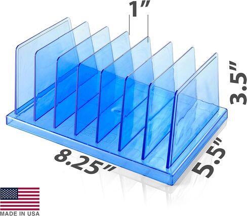 Officemate Blue Glacier Standard Sorter, 7 Compartments, Transparent Blue (23214) in Saudi Arabia