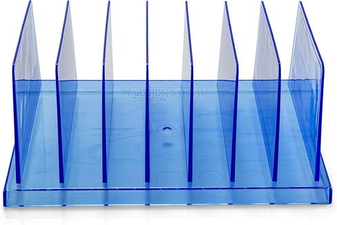 Officemate Blue Glacier Standard Sorter, 7 Compartments, Transparent Blue (23214) in Saudi Arabia