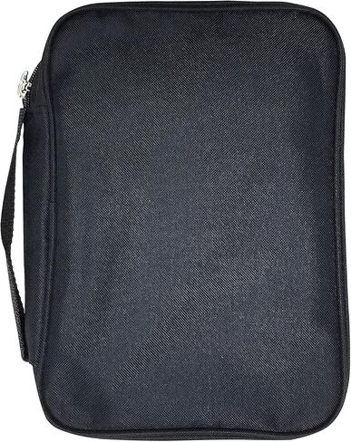G.T. Luscombe Company, Inc. Armor of God Bible Cover & Book Cover | Oxford Cloth with Handle & Cross Emblem Zipper-Pull | 4 Pen Loops Inside Cover | Outside Pocket | Black & Tiffany Blue | Large & XL in Kuwait