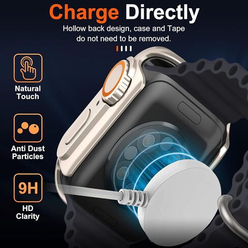 حافظة حماية شاشة لساعة Apple Series 7/8 مقاس 41 مم [تشبه حافظة Apple Watch Ultra] حافظة بتصميم من الزجاج المقسى لساعة IWatch 7 8 حافظة مقاس 41 مم لساعة Apple Watch 8 مقاس 41 مم in Kuwait