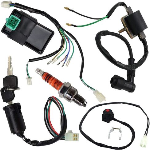 سلك تسخير الأسلاك المنوال CDI ملف الإشعال شرارة التوصيل قتل التبديل إعادة بناء عدة ل 125CC 110CC 90CC 70CC 50CC ركلة البداية الترابية حفرة الدراجة ATV رباعية الدراجة الذهاب كارت من TOPEMAI in Kuwait