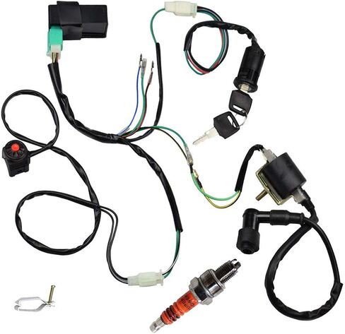 سلك تسخير الأسلاك المنوال CDI ملف الإشعال شرارة التوصيل قتل التبديل إعادة بناء عدة ل 125CC 110CC 90CC 70CC 50CC ركلة البداية الترابية حفرة الدراجة ATV رباعية الدراجة الذهاب كارت من TOPEMAI in Kuwait
