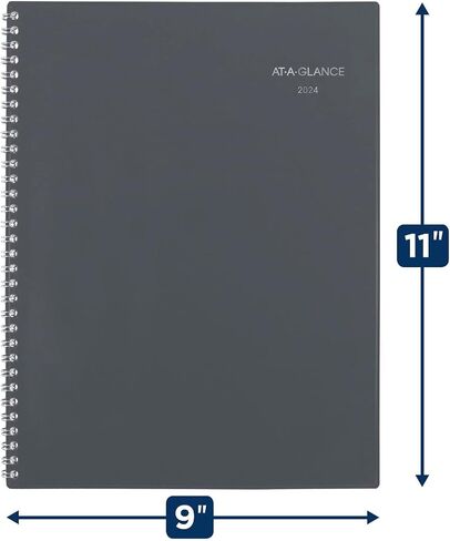 AT-A-GLANCE 2024 Monthly Planner, DayMinder, 8-1/2" x 11", Large, Gray (GC4700724) in Saudi Arabia