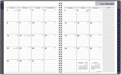 AT-A-GLANCE 2024 Monthly Planner, DayMinder, 8-1/2" x 11", Large, Gray (GC4700724) in Saudi Arabia