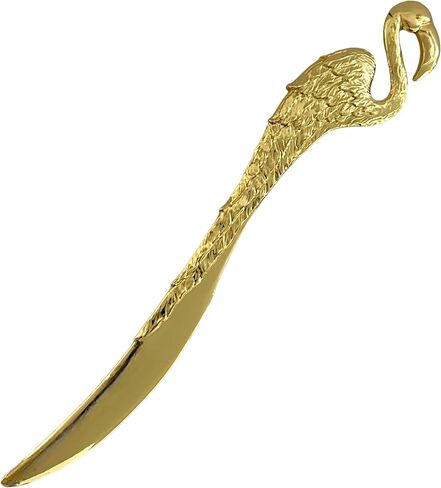 Flamingo Letter Opener, Elegant Gold Finish, Desk Accessory for Envelopes & Mail, 7.75 in L in Kuwait