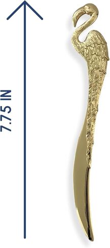Flamingo Letter Opener, Elegant Gold Finish, Desk Accessory for Envelopes & Mail, 7.75 in L in Kuwait