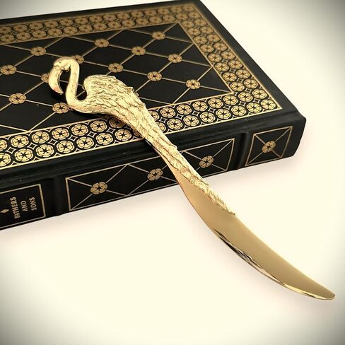 Flamingo Letter Opener, Elegant Gold Finish, Desk Accessory for Envelopes & Mail, 7.75 in L in Kuwait
