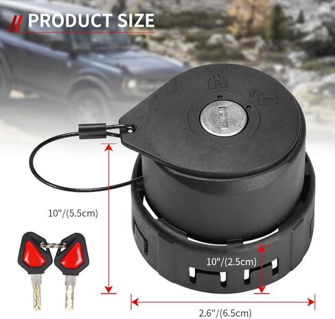 غطاء غطاء قفل باب خزان الوقود حشو الوقود متوافق مع فورد برونكو 2 باب 4 باب 2021 2022 2023 2024 ملحقات قفل غطاء الغاز in Kuwait