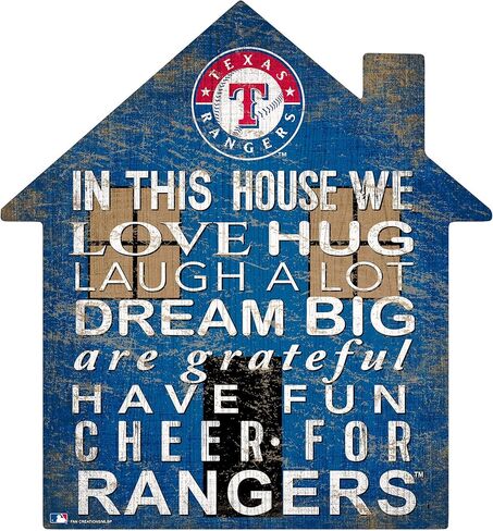 لافتة منزل MLB Texas Rangers للجنسين، لون الفريق، 12 بوصة in Saudi Arabia