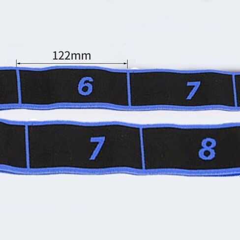 حزام اليوغا، حزام اليوغا المطاطي، حزام تمرين متعدد الحلقات قابل للتعديل للعلاج الطبيعي، التمارين الرياضية، المرونة، التعافي، الرقص والجمباز in Kuwait