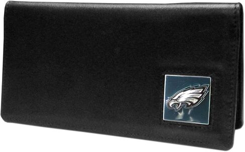 غطاء دفتر شيكات جلدي من NFL Siskiyou Sports Fan Shop Philadelphia Eagles مقاس واحد أسود in Saudi Arabia