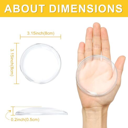 GroTheory Door Stoppers Wall Protector, 4 Pack Large 3.15" Door Knob Wall Protectors with Strong Self Adhesive, Clear Door Handle Bumper Rubber Door Stops for Wall in Kuwait