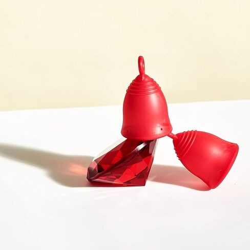 كوب الحيض الدائري - حماية ضد الانسكاب - كبير، قوي للغاية in Kuwait