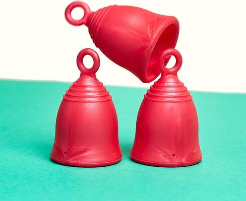 كوب الحيض الدائري - حماية ضد الانسكاب - كبير، قوي للغاية in Kuwait