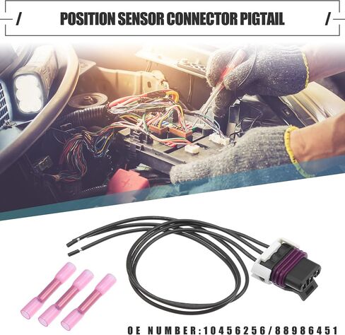 Motoforti Camshaft Crankshaft Speed Sensor Map Senor Ignition Coil Others Position Sensor Connector Pigtail, for GM LS2, Plastic, No.10456256, Black, 1 Set in Saudi Arabia