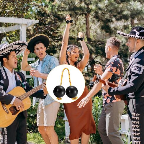 قطعتان من كرة Aslatuas الإيقاعية Kashaka Shaker أداة شاكر أفريقي متينة ABS Kashaka Music Egg Shaker مع قرع مزدوج للحفلات وحفلات الزفاف، أسود in Saudi Arabia