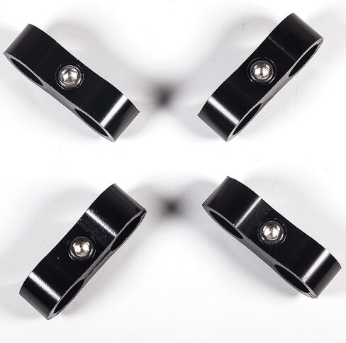 6AN خرطوم فاصل المشبك، AN6 خط الوقود تصاعد المشبك الألومنيوم الأسود 4PCS in Kuwait
