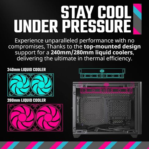 حافظة كمبيوتر Cooler Master NR200P V2 Mini-ITX 18L، مبرد سائل بتركيب علوي 240 مم | 280 مم، تركيب رأسي 356 مم، وحدة معالجة الرسومات 3.5 فتحة، مقسى | لوحة تهوية، USB 3.2 Gen 2x2 Type C (NR200PV2-KCNN-S00) in Saudi Arabia