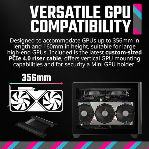 حافظة كمبيوتر Cooler Master NR200P V2 Mini-ITX 18L، مبرد سائل بتركيب علوي 240 مم | 280 مم، تركيب رأسي 356 مم، وحدة معالجة الرسومات 3.5 فتحة، مقسى | لوحة تهوية، USB 3.2 Gen 2x2 Type C (NR200PV2-KCNN-S00) in Saudi Arabia