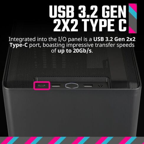 حافظة كمبيوتر Cooler Master NR200P V2 Mini-ITX 18L، مبرد سائل بتركيب علوي 240 مم | 280 مم، تركيب رأسي 356 مم، وحدة معالجة الرسومات 3.5 فتحة، مقسى | لوحة تهوية، USB 3.2 Gen 2x2 Type C (NR200PV2-KCNN-S00) in Saudi Arabia