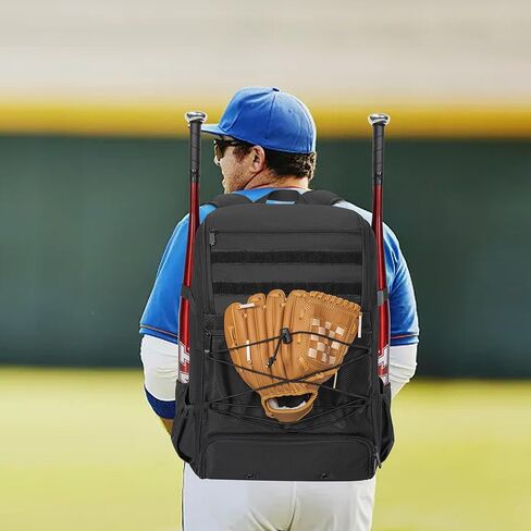 حقيبة مضرب البيسبول من توريبيو، حقيبة ظهر لمعدات البيسبول مع حجرة للأحذية، للبيسبول وكرة تي والكرة اللينة، تحمل مضرب وخوذة وقفاز in Kuwait