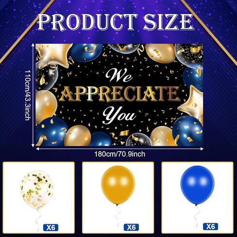 We Appreciate You Decorations Thank You Banner 43*70 Inch Doctor Nurse Teacher Pastor Employee Appreciation Gifts Mothers Day Decorations Vet Tech Week Gifts Thank You Sign Banner Team Appreciation Week in Saudi Arabia