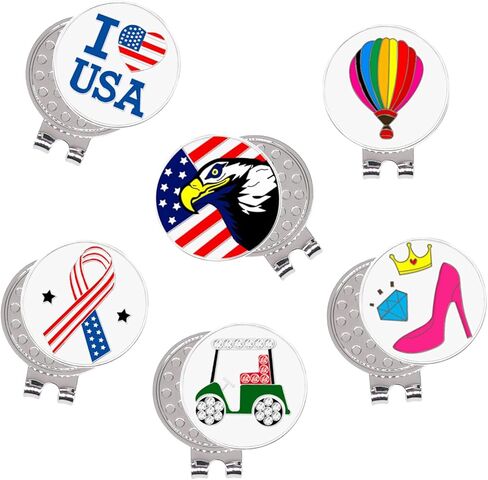 6 9 12 15PCS Golf Hat Clips Magnetic Golf Ball Marker Holders for Golf Hats Caps Gloves Nickel-Plated Alloy Clips for Metal Golf Ball Markers Professional Golf Training Aids Accessories in Kuwait