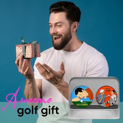 Golf Ball Markers with Hat Clip Box Set - Golf Gifts Golf Accessories for Men and Women Golfers in Saudi Arabia
