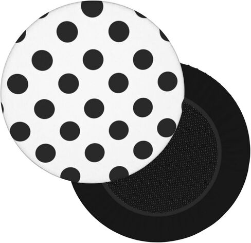 Gudetama Cute Bar Stool Cover Round Seat Cushion with Elastic Washable and Non Slip Bottom for Barstool Padded Chair Dustproof Slipcover 12 Inch - One Cushion Only in Saudi Arabia