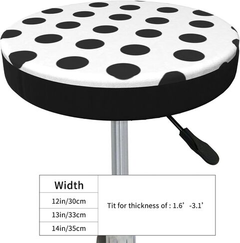 Gudetama Cute Bar Stool Cover Round Seat Cushion with Elastic Washable and Non Slip Bottom for Barstool Padded Chair Dustproof Slipcover 12 Inch - One Cushion Only in Saudi Arabia