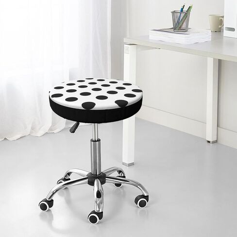 Gudetama Cute Bar Stool Cover Round Seat Cushion with Elastic Washable and Non Slip Bottom for Barstool Padded Chair Dustproof Slipcover 12 Inch - One Cushion Only in Saudi Arabia