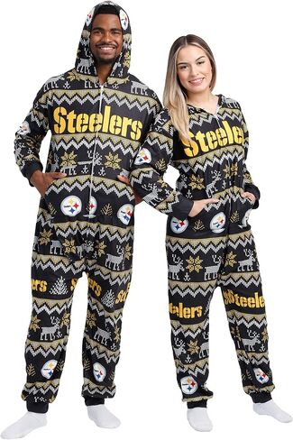 foco NFL Ugly Pattern One Piece Pajamas - L in Saudi Arabia