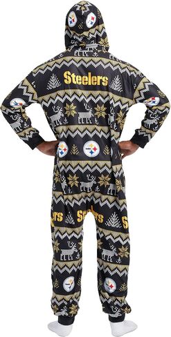 foco NFL Ugly Pattern One Piece Pajamas - L in Saudi Arabia