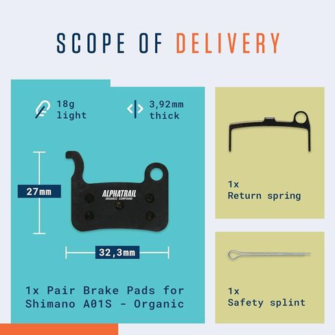 وسادات فرامل قرصية - من أجل وسادة فرامل Shimano A01S I العضوية MTB مع قوة فرامل عالية وأميال 100% لـ Shimano XTR XT SLX LX Saint Hone Alfine MTB in Kuwait