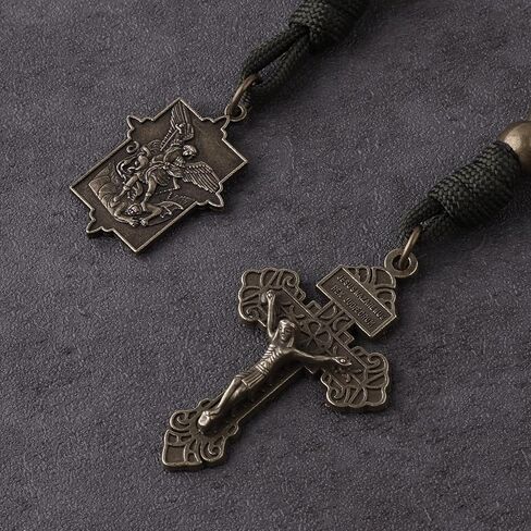 Pocket Rosary Open Style One Decade Stainless Steel Catholic Rosary Beads with Crucifix Saint Benedict Medal with Gift Bag in Saudi Arabia