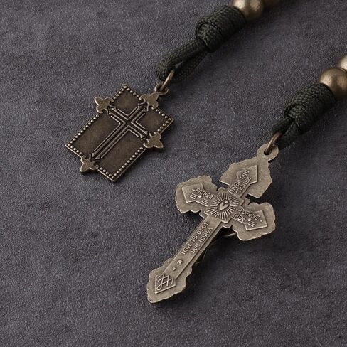 Pocket Rosary Open Style One Decade Stainless Steel Catholic Rosary Beads with Crucifix Saint Benedict Medal with Gift Bag in Saudi Arabia