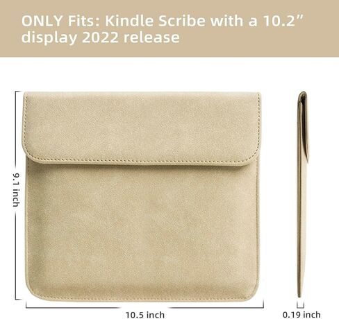 حافظة WALNEW لجهاز Kindle Scribe مقاس 10.2 بوصة (إصدار 2022)، غطاء حقيبة واقٍ مع حامل أقلام لقارئ Amazon Kindle Scribe الإلكتروني مقاس 10.2 بوصة (رمادي) in Saudi Arabia