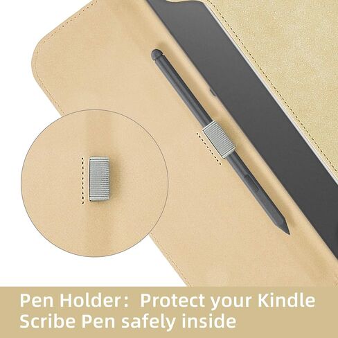 حافظة WALNEW لجهاز Kindle Scribe مقاس 10.2 بوصة (إصدار 2022)، غطاء حقيبة واقٍ مع حامل أقلام لقارئ Amazon Kindle Scribe الإلكتروني مقاس 10.2 بوصة (رمادي) in Saudi Arabia