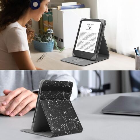 حافظة عالمية لجهاز Kindle الجديد مقاس 6 بوصات 2022 و2019/Kobo Clara HD/Kobo Clara 2E/Kobo Nia/Pocketbook Basic 4/Touch Lux 5 غطاء حامل لكتاب الجيب 6 بوصات/Tolino/Sony قارئ الكتب الإلكترونية، كوكبة in Saudi Arabia